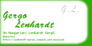 gergo lenhardt business card